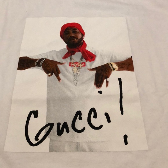 Supreme Gucci Mane White Tee Size XLarge FW16 - Picture 2 of 7